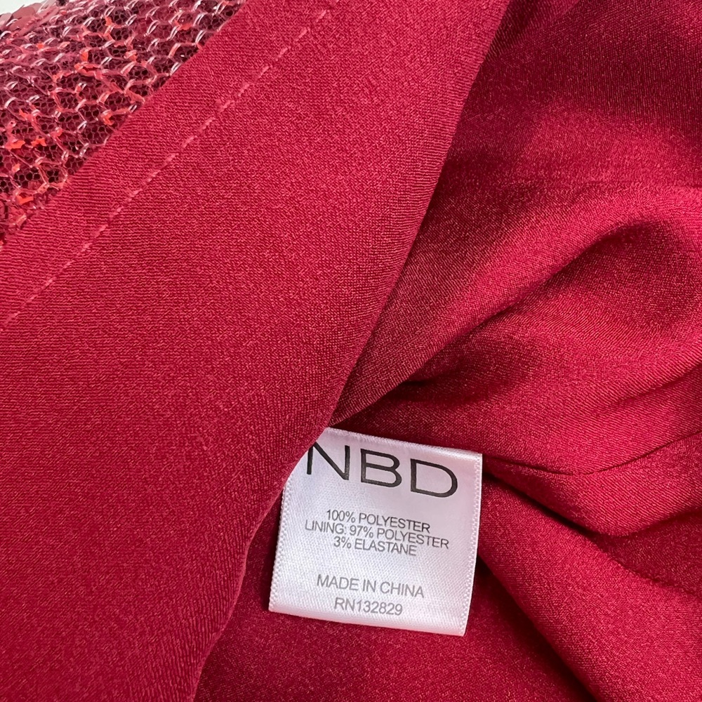 NBD Yours Truly Red Sequin Mini Dress Cocktail Semi-Formal Size Large - Picture 13 of 16